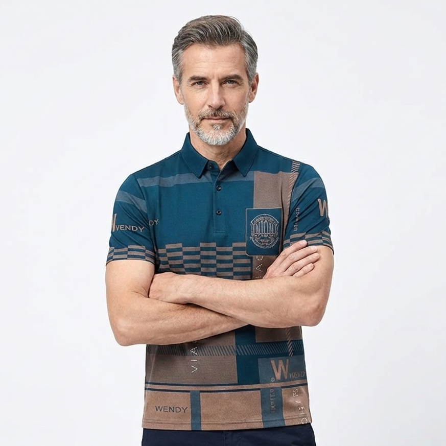 Herren-Poloshirt Lion