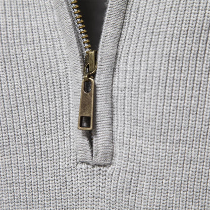 Herrenpullover mit Reißverschluss Baumwolle